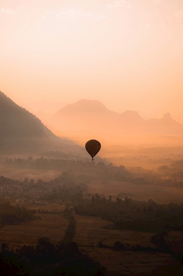 Ochtendzon boven Laos