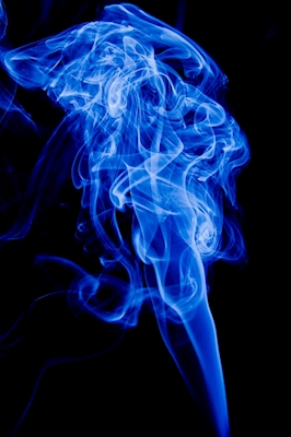 Smoke in shade of blue