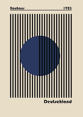 Affiche Bauhaus Blue Circle