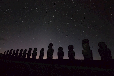 Fünfzehn Moai