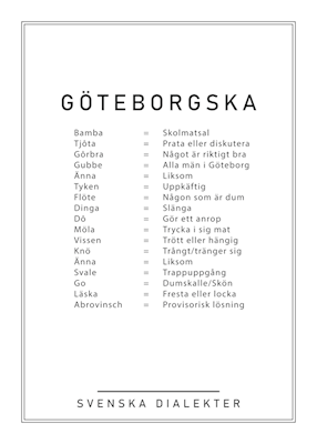 The language of Gothenburg