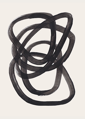 Spiralen mit schwarzer Tinte