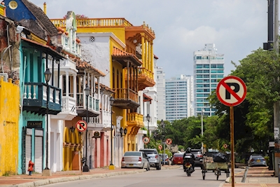Cartagena de Indias en meer 