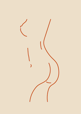 Póster de arte de mujeres desnudas