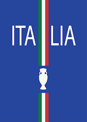 Póster de fútbol de Italia