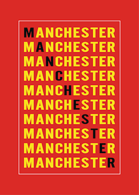 Manchester Fotboll Plakát