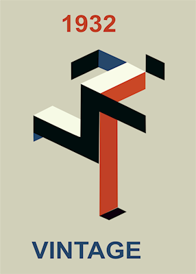 Bauhaus 1932 vintage plakat