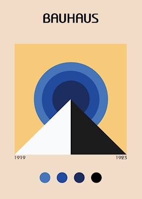 Plakát pyramidy Bauhausu