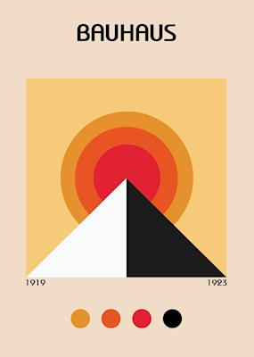 Cartaz da pirâmide da Bauhaus