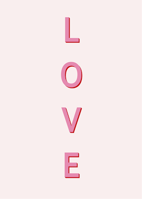 Liefde Roze Poster