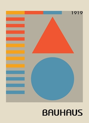 Bauhaus trekant cirkel plakat