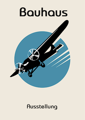 Poster dell'aeroplano Bauhaus