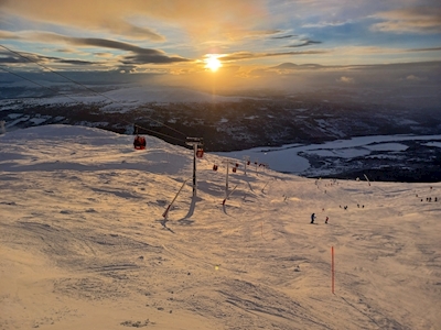 The downhill slope in Åre