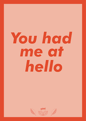 You had me at hello Poster