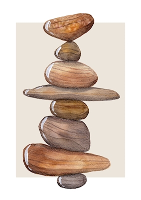 Equilibrando pedras do mar
