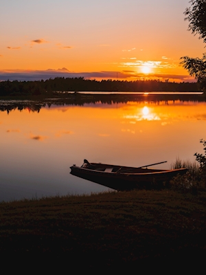 Solnedgång Linnerydssjön