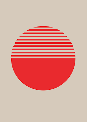 Abstrakt rød cirkel
