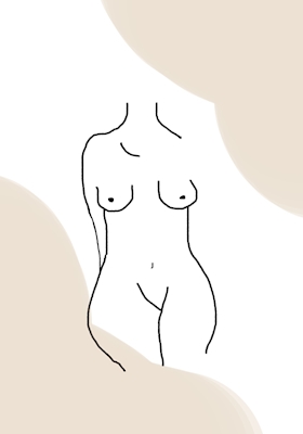 Beigefarbener weiblicher Körper