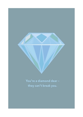 Eres un diamante querido en verde