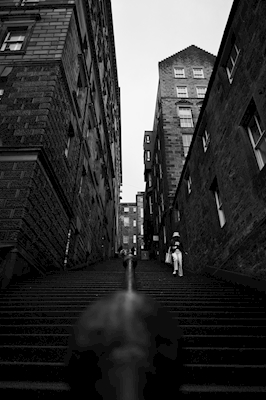 Steep alley in Edinburgh