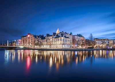 Norrköping w wieczornym świetle