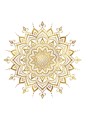 Mandala Gold - Weiß