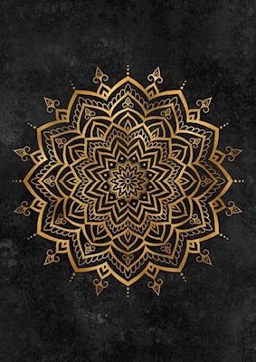 Gold Mandala - Black
