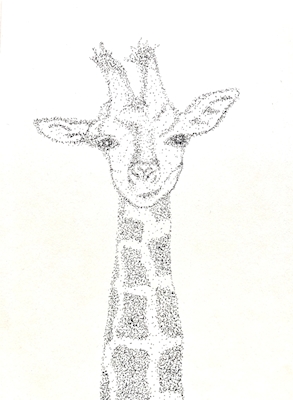 Dot arts giraffe
