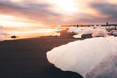 Diamantová pláž na Islandu