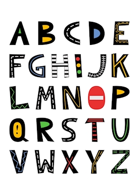 Plakat i alfabetet
