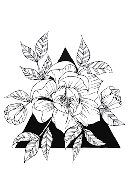 Blommig triangel