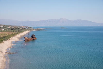 shipwreck greek beach
