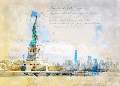 Liberty Island, kaupunki Manhattanilla
