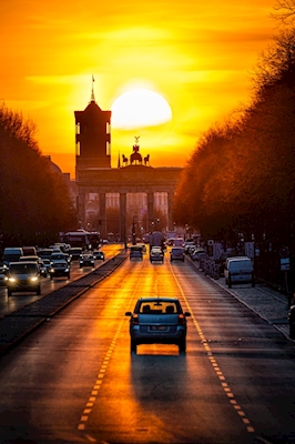 Sonne am Brandenburger Tor