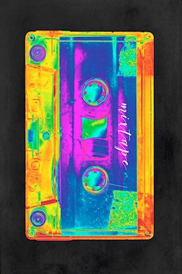 Cassetta Mixtape Neon