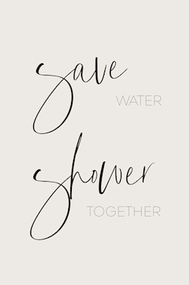 Bespaart water - douches samen