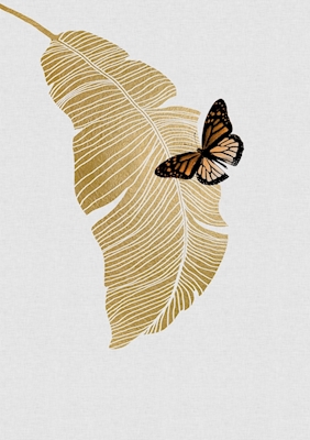 Butterfly & Palm Leaf