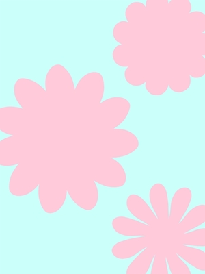 Pastelkleurige bloemen