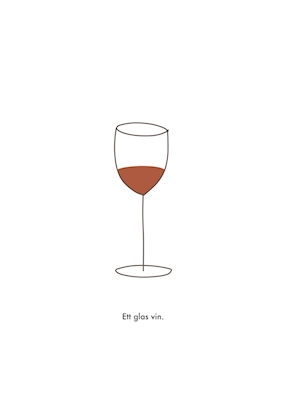 Een glas wijn.