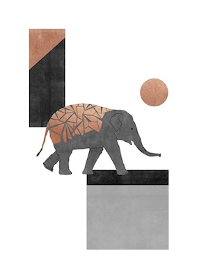 Mosaico de elefantes I