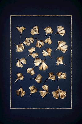 Goldene Gingko Blätter
