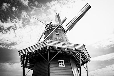 Authentische holländische Mühle