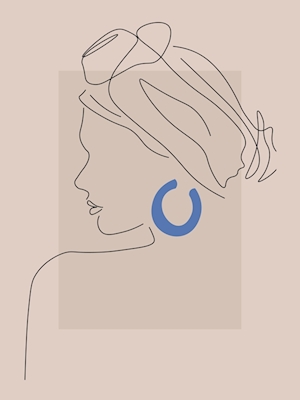 The blue earring