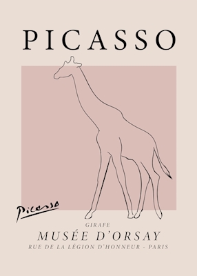 Affiche de la girafe Picasso