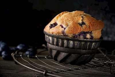 Borůvkový muffin