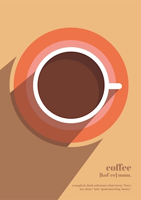 A cup of coffee poster