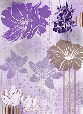 Fleurs violettes abstraites