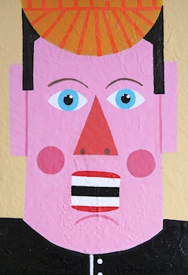 Portret van de straatkunstenaar 