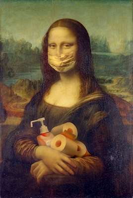 Mona Lisa - covid 19 udgave