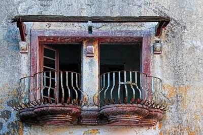 Balkon med patina